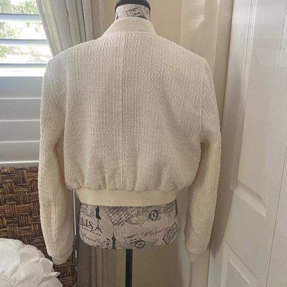 Zara Cream Bomber Jacket - Picture 9 of 9